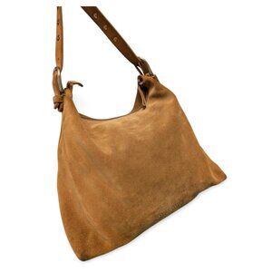 Miu Miu suede hobo shoulder bag.